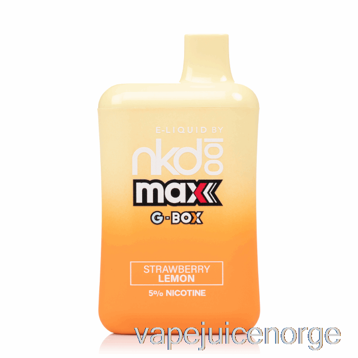 Vape Juice Gbox X Naken 100 5500 Engangs Jordbær Sitron